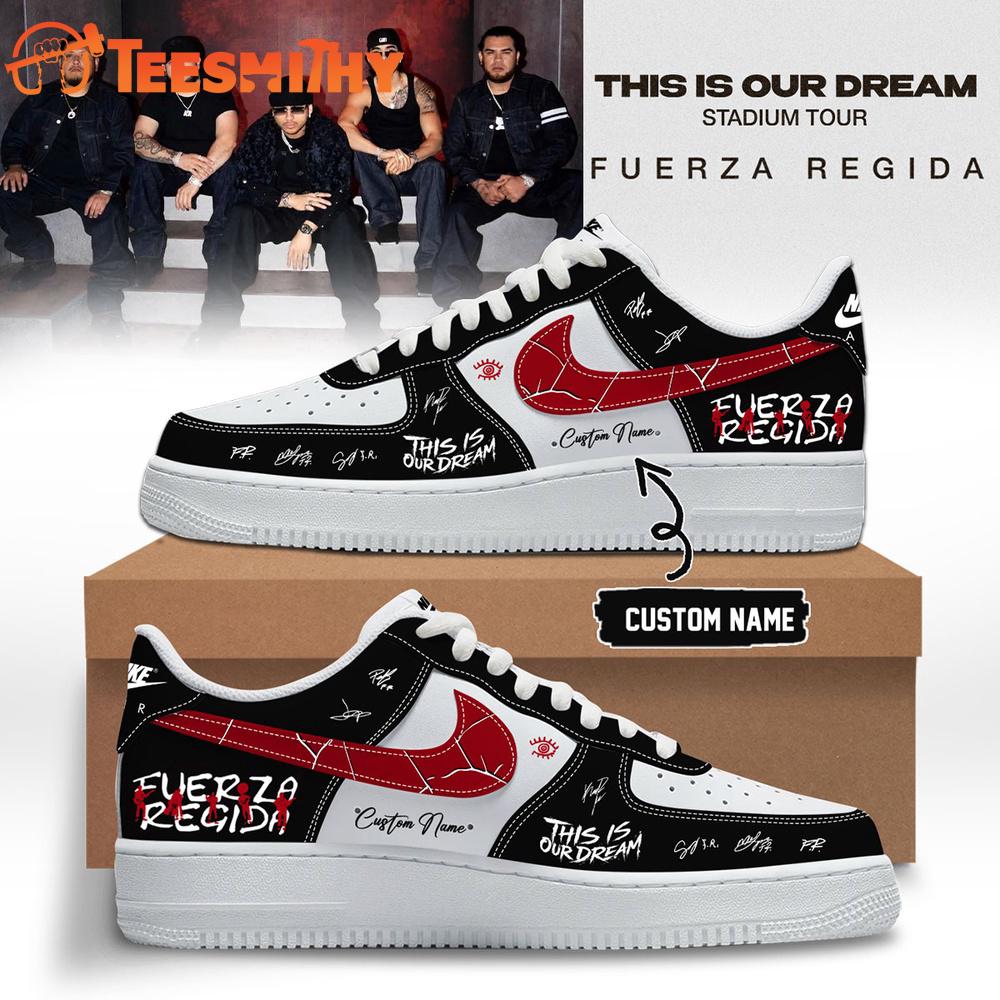 Fuerza Regida This Is Our Dream Stadium Tour 2026 Limited Edition Signature Black Air Force 1 Shoes