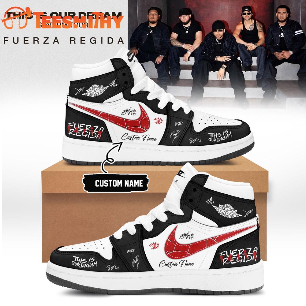 Fuerza Regida This Is Our Dream Stadium Tour 2026 Limited Edition Signature Black Air Jordan 1 Shoes