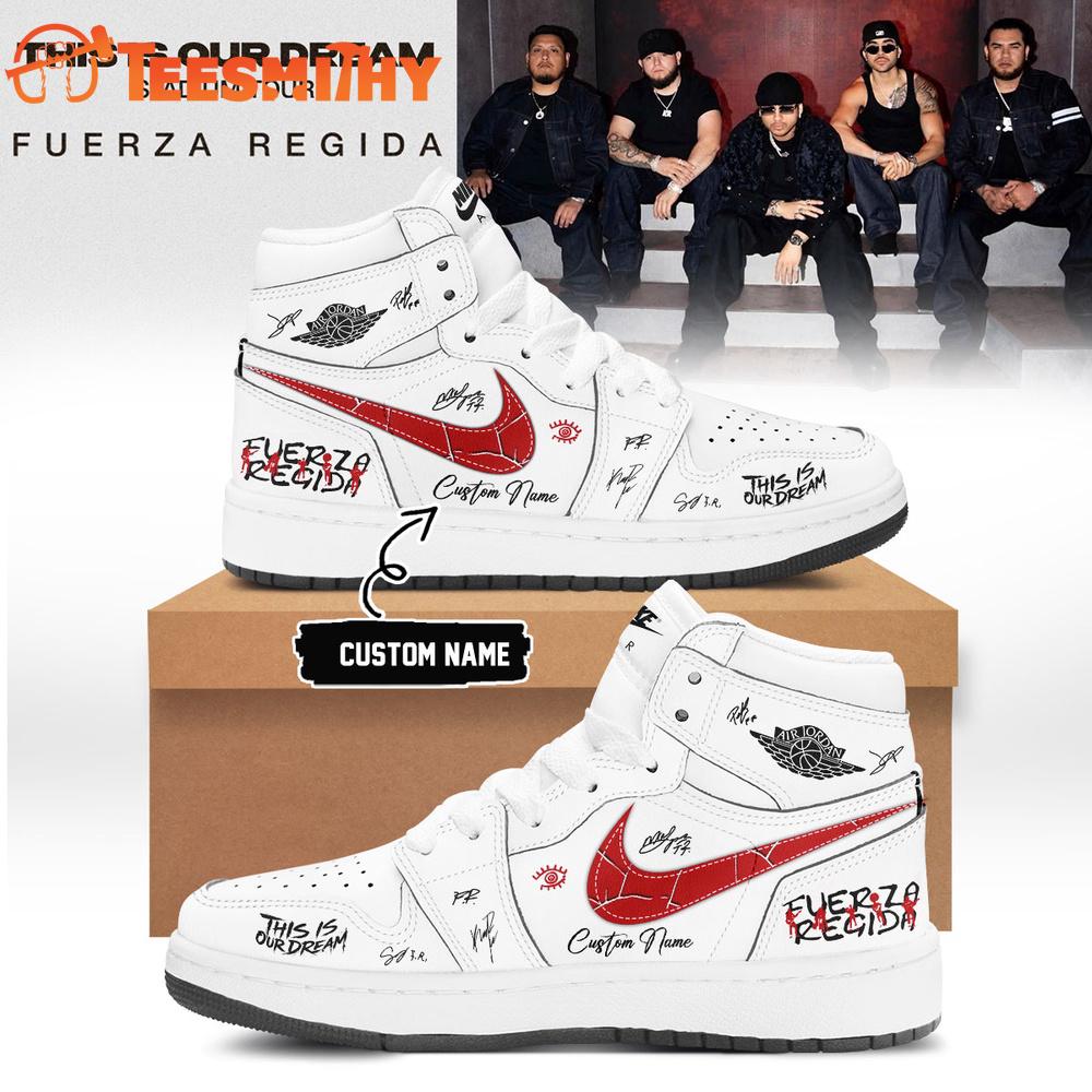 Fuerza Regida This Is Our Dream Stadium Tour 2026 Limited Edition Signature White Air Jordan 1 Shoes
