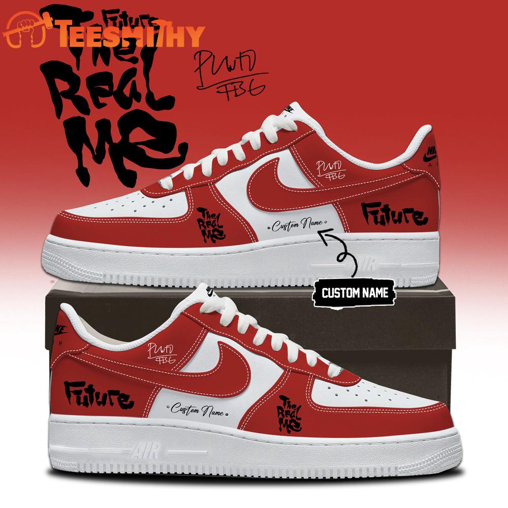 Future THE REAL ME Album Limited Edition Signature Red Air Force 1 Shoes Sneaker