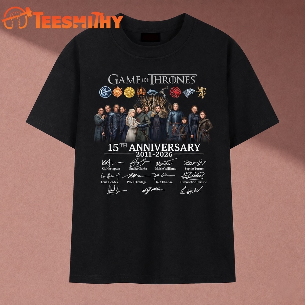Game Of Thrones 15th Anniversary 2011 2026 Signatures T Shirt