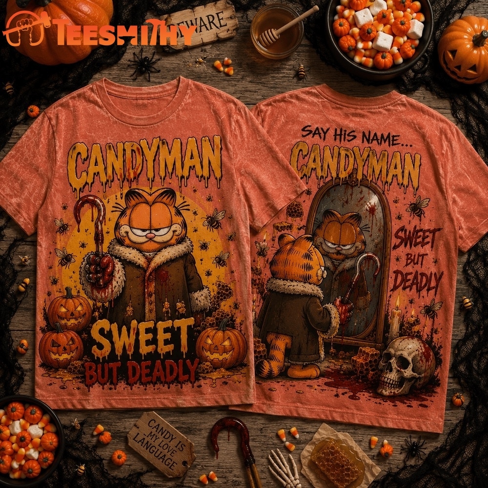 Garfield Candyman Sweet But Deadly Halloween 3D Shirt