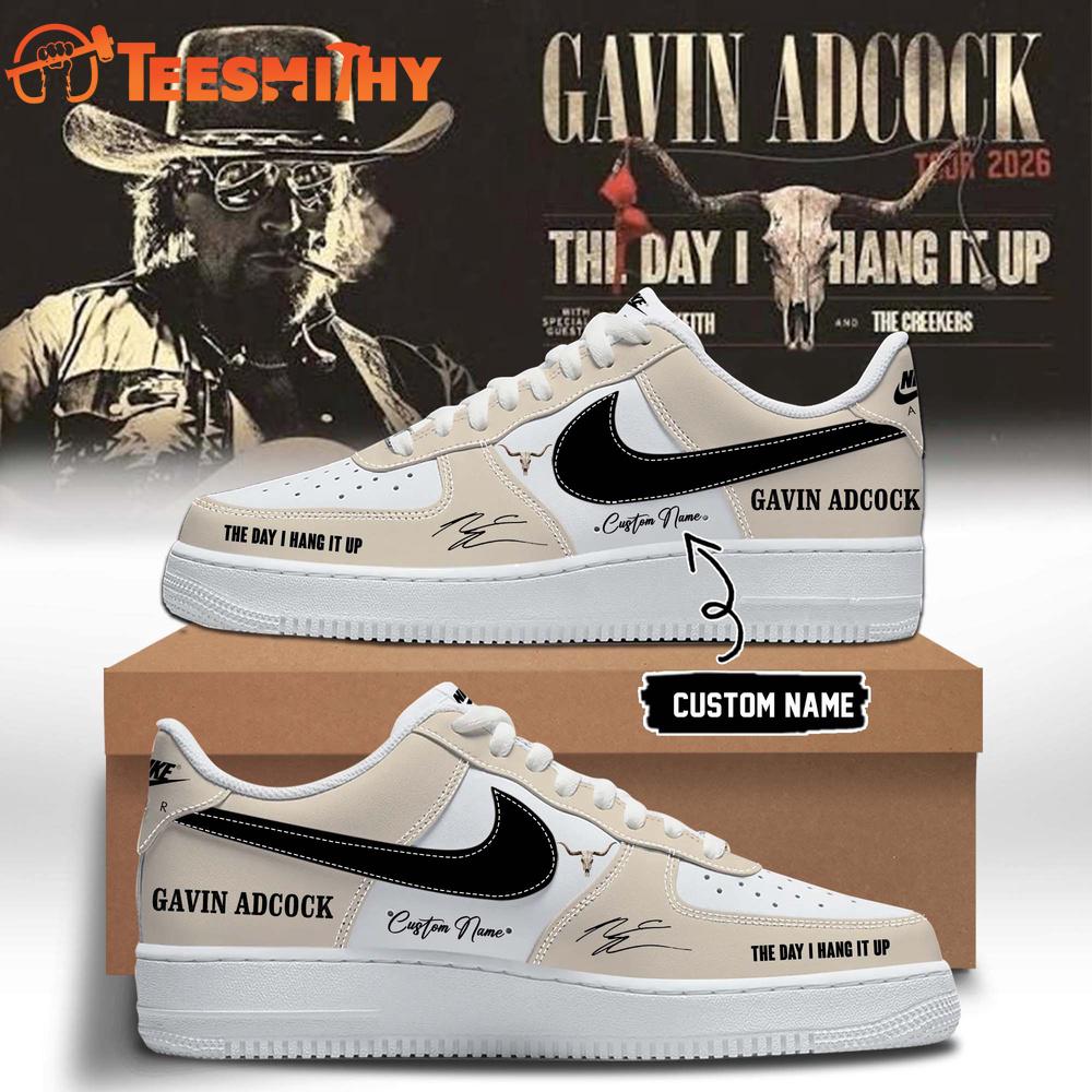 Gavin Adcock The Day I Hang It Up Tour 2026 Signature Air Force 1 Shoes Sneakers
