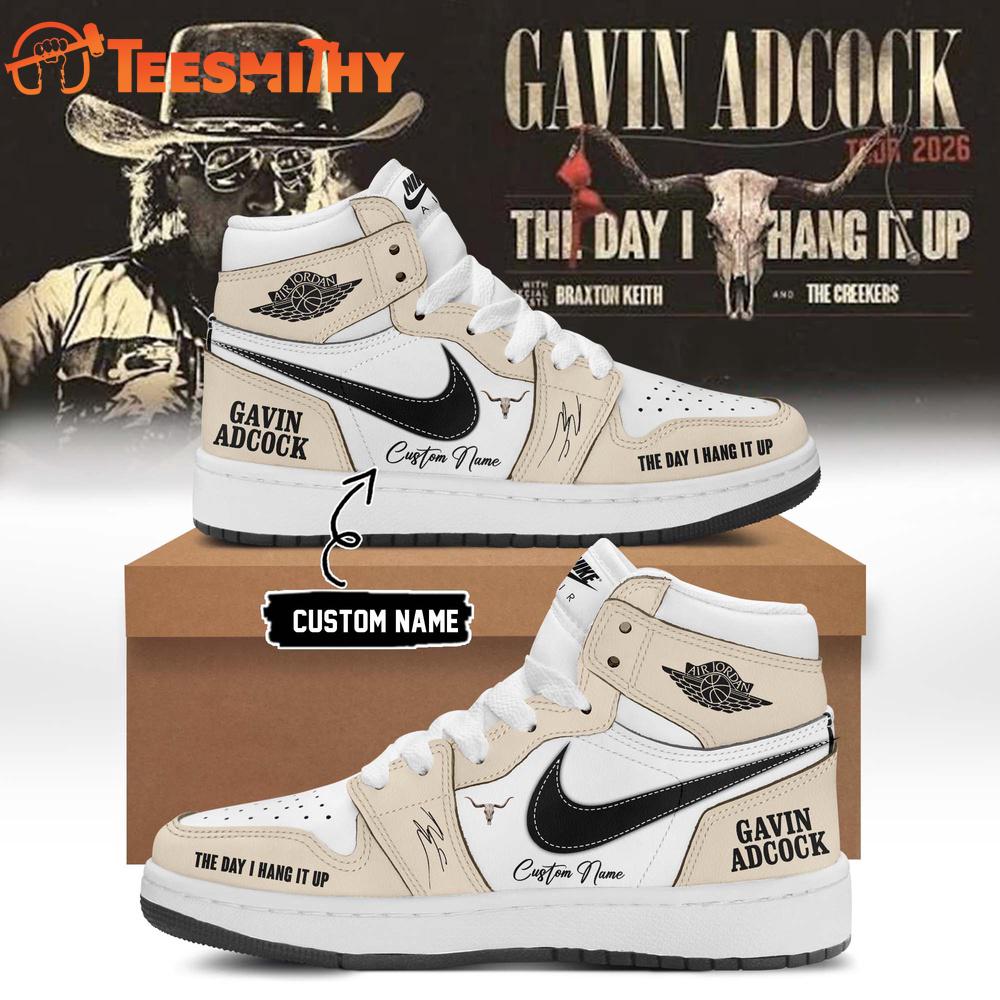 Gavin Adcock The Day I Hang It Up Tour 2026 Signature Air Jordan 1 Hightop Shoes