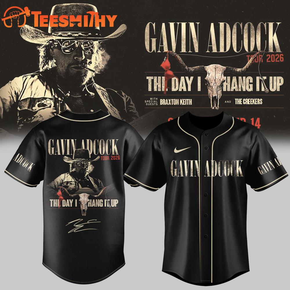 Gavin Adcock The Day I Hang It Up Tour 2026 Signature Baseball Jersey