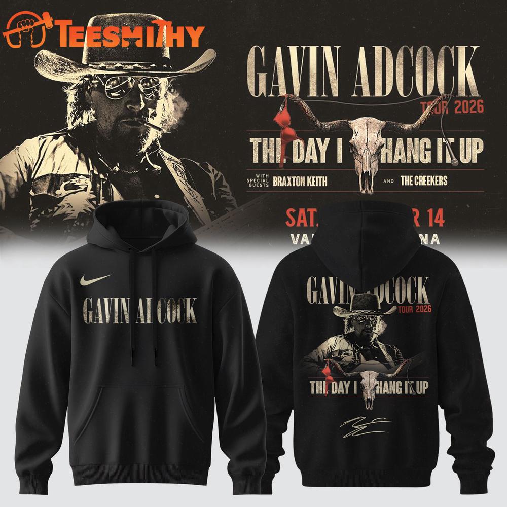 Gavin Adcock The Day I Hang It Up Tour 2026 Signature Hoodie