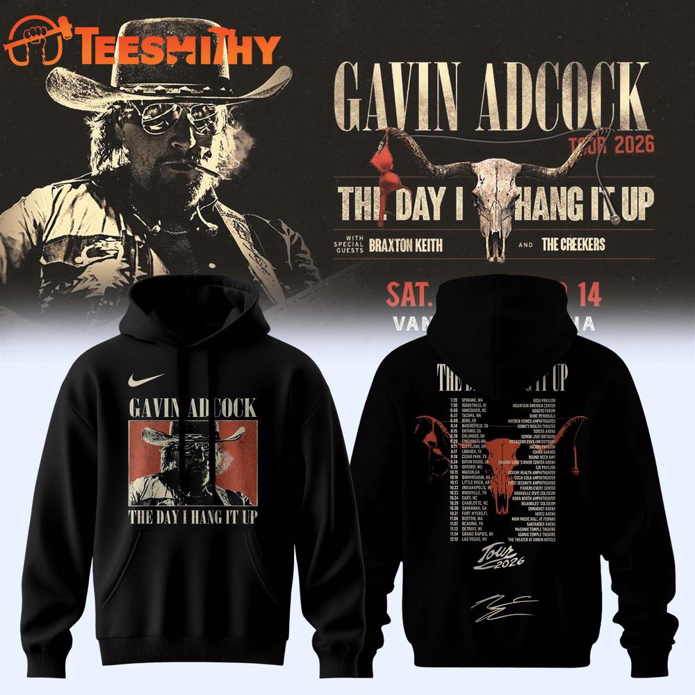 Gavin Adcock The Day I Hang It Up Tour 2026 Signature Limited Edition Hoodie