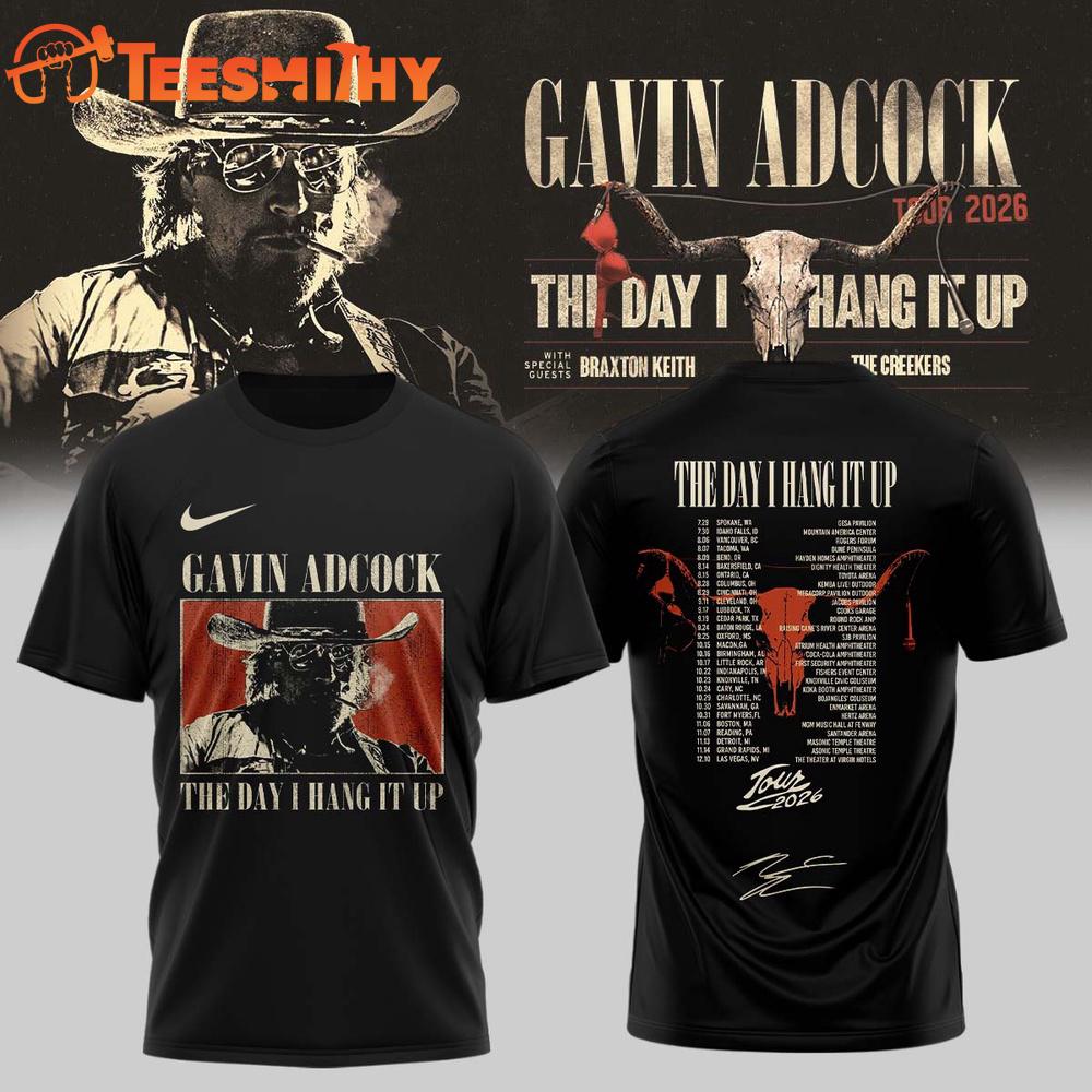 Gavin Adcock The Day I Hang It Up Tour 2026 Signature Limited Edition T Shirt