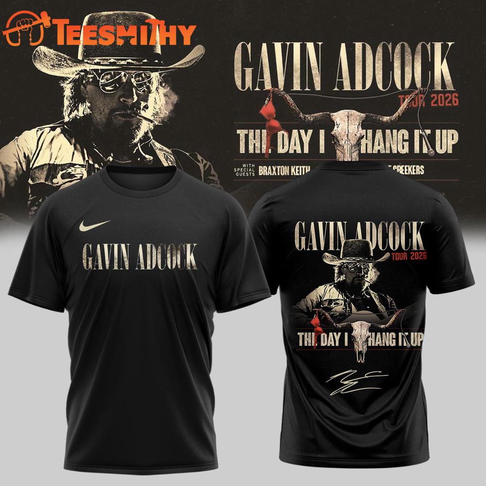 Gavin Adcock The Day I Hang It Up Tour 2026 Signature New Design 3D Shirt