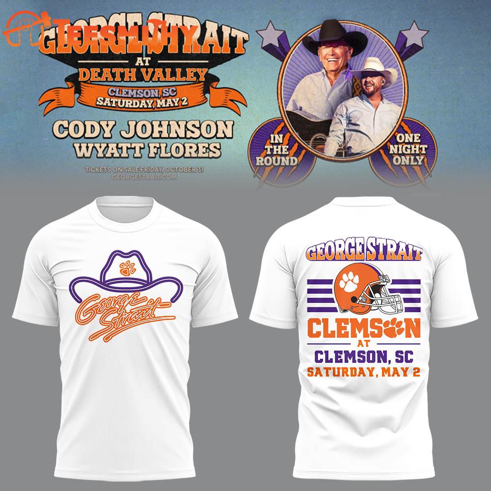 George Strait x Clemson Tiger 2026 Tour Limited Edition White 3D Shirt