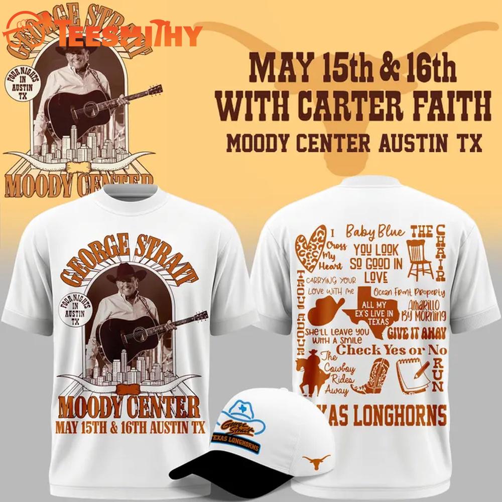 George Strait x Texas Longhorns 2026 Football Special New White 3D Shirt