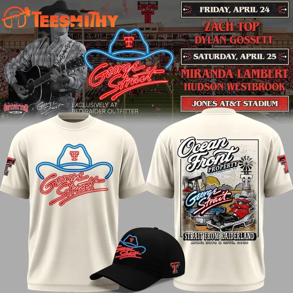 George Strait x Texas Tech Red Raiders Football Ocean Front Official Concert Limited Edition T Shirt