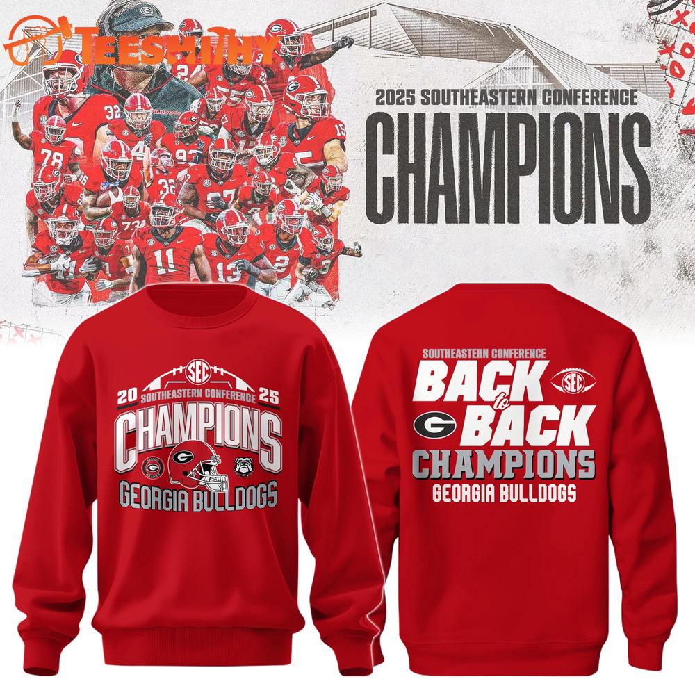 Georgia Bulldogs 2025 SEC Football Conference Champions Limited Edition Sweatshirt