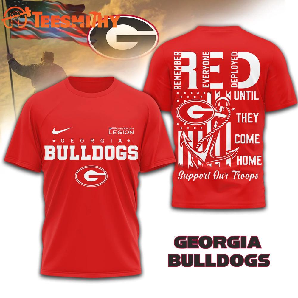 Georgia Bulldogs 2026 NCAA Red Friday 3D T Shirt