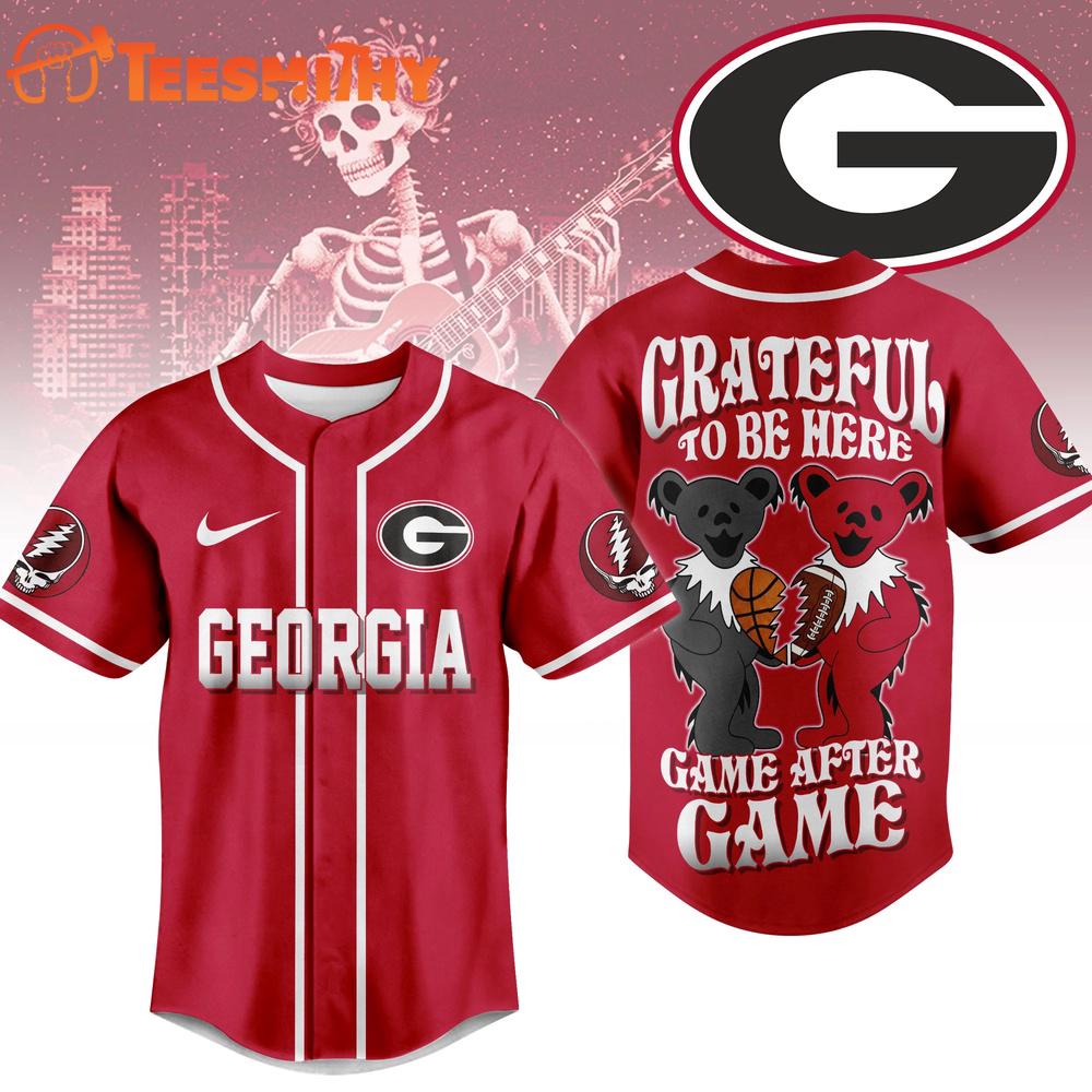 Georgia Bulldogs NCAA College Grateful Dead Sports Baseball Jersey