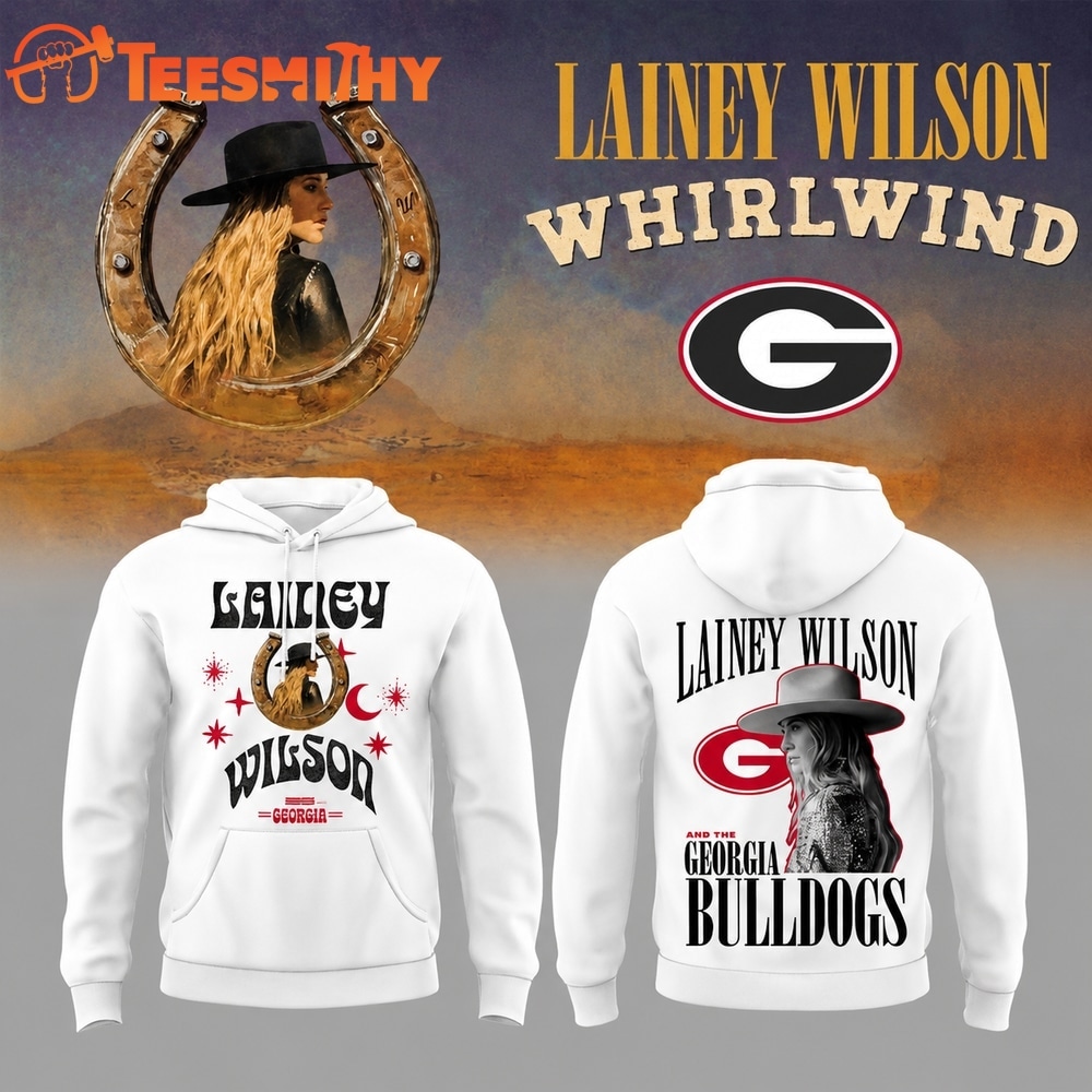Georgia Bulldogs x Lainey Wilson WHIRLWIND Event Show 2026 White Hoodie