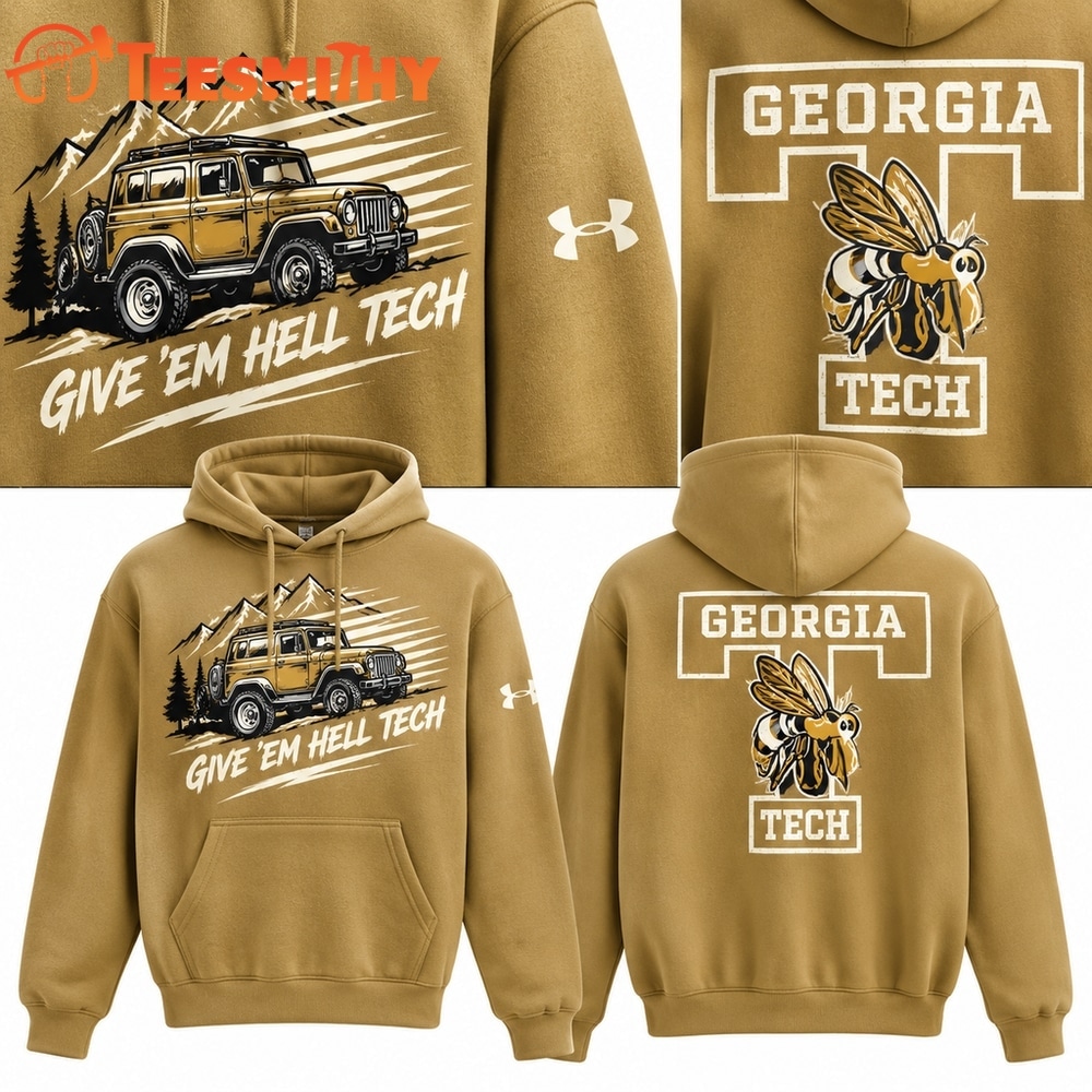 Georgia Tech Football 2026 Reck Day Give ‘Em Hell Tech Hoodie