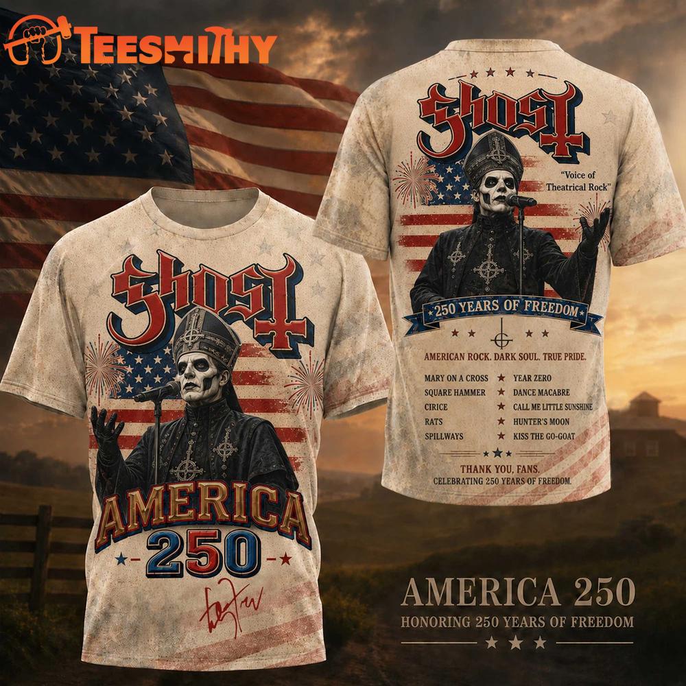Ghost Band Graphic Signature Music America 250 Years 3D Shirt