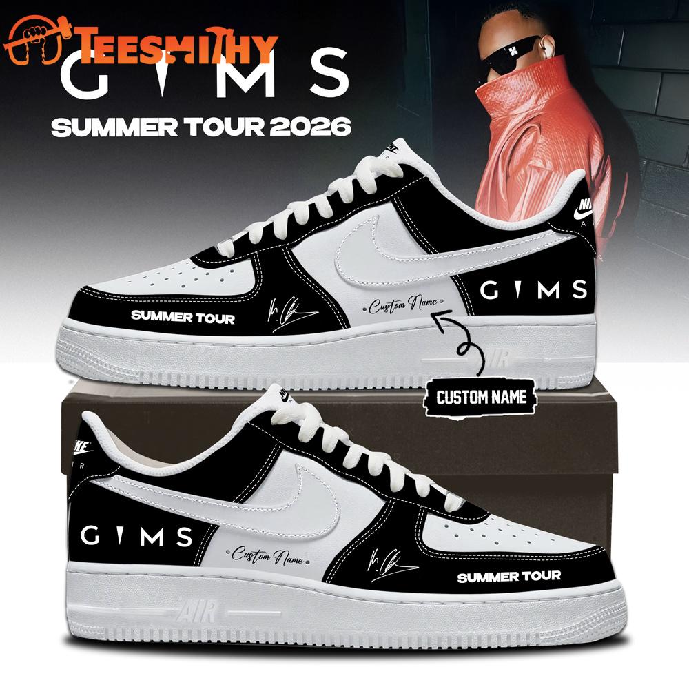 GIMS Summer Tour 2026 Limited Edition Signature Black Air Force 1 Shoes