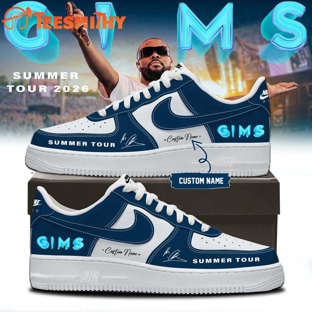 GIMS Summer Tour 2026 Limited Edition Signature Blue Air Force 1 Shoes
