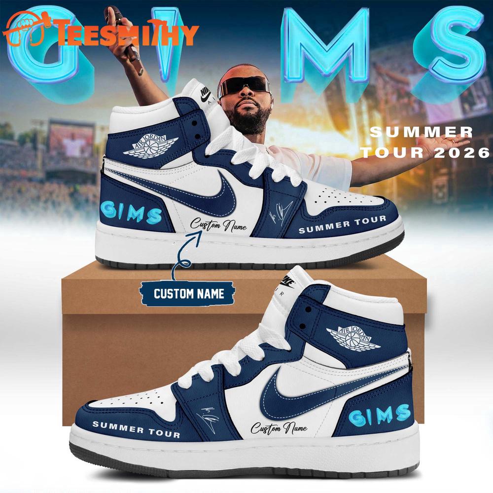 GIMS Summer Tour 2026 Limited Edition Signature Blue Air Jordan 1 Shoes