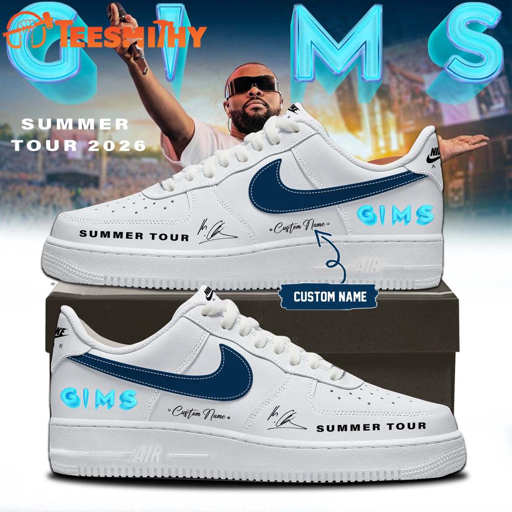 GIMS Summer Tour 2026 Limited Edition Signature White Air Force 1 Shoes