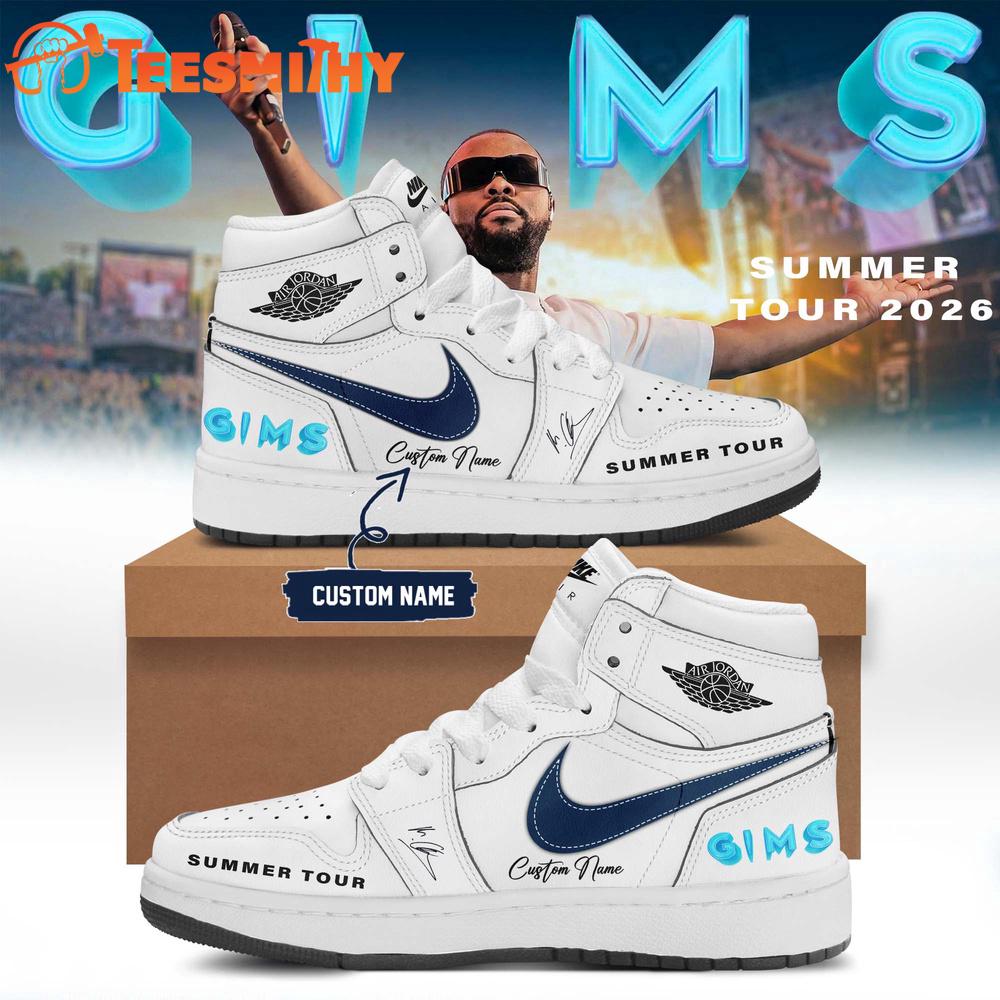 GIMS Summer Tour 2026 Limited Edition Signature White Air Jordan 1 Shoes