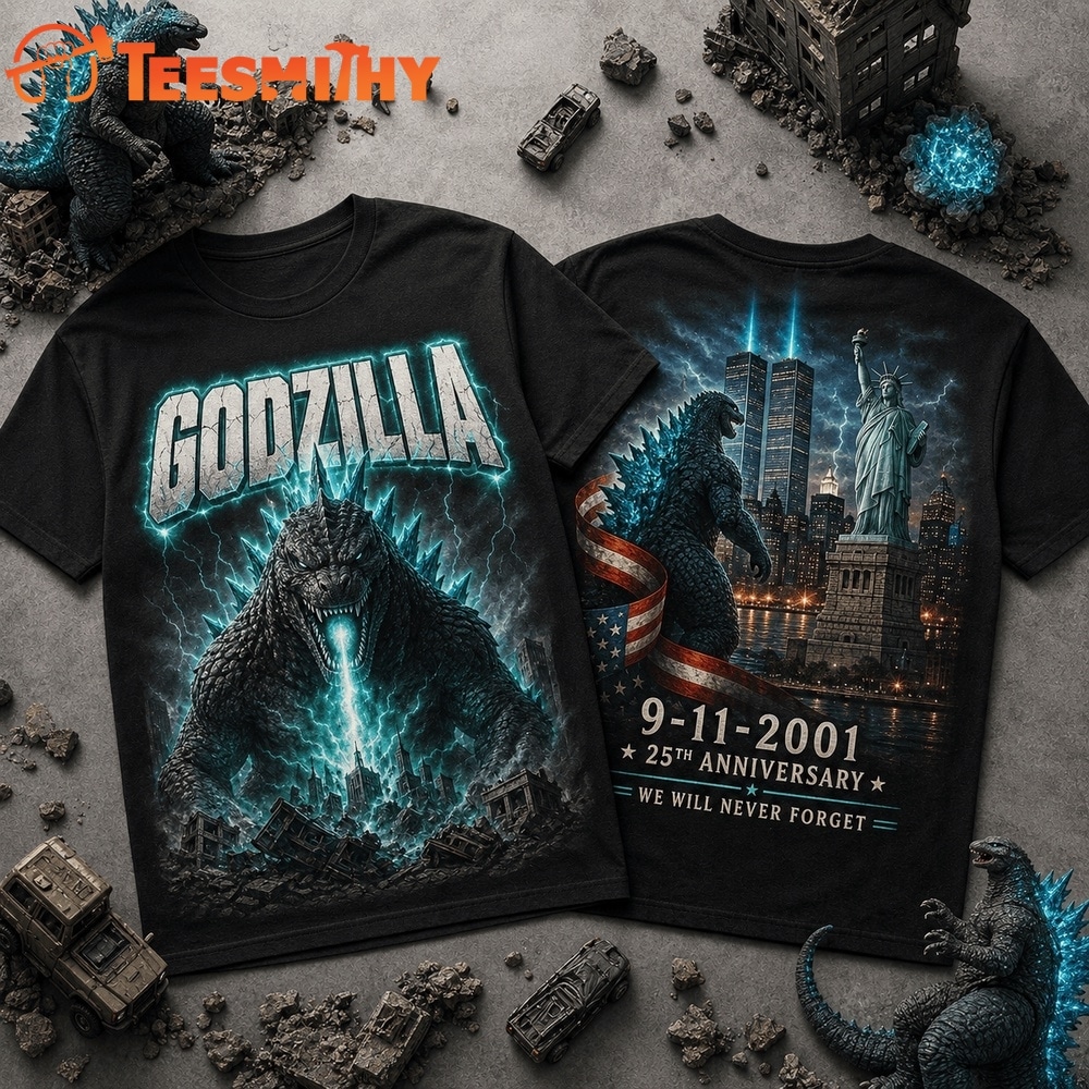 Godzilla 911 Memorial 25th Anniversary 3D Shirt
