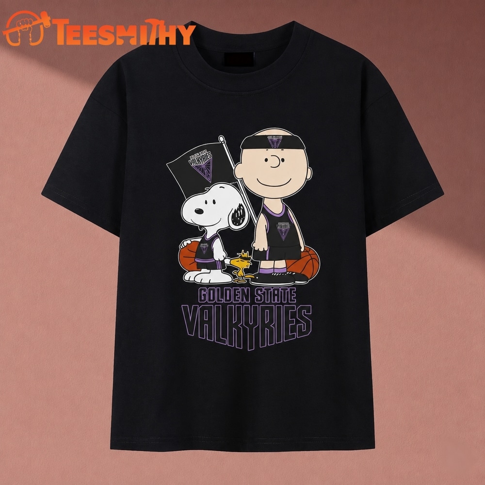 Golden State Valkyries Charlie Brown & Snoopy WNBA T Shirt