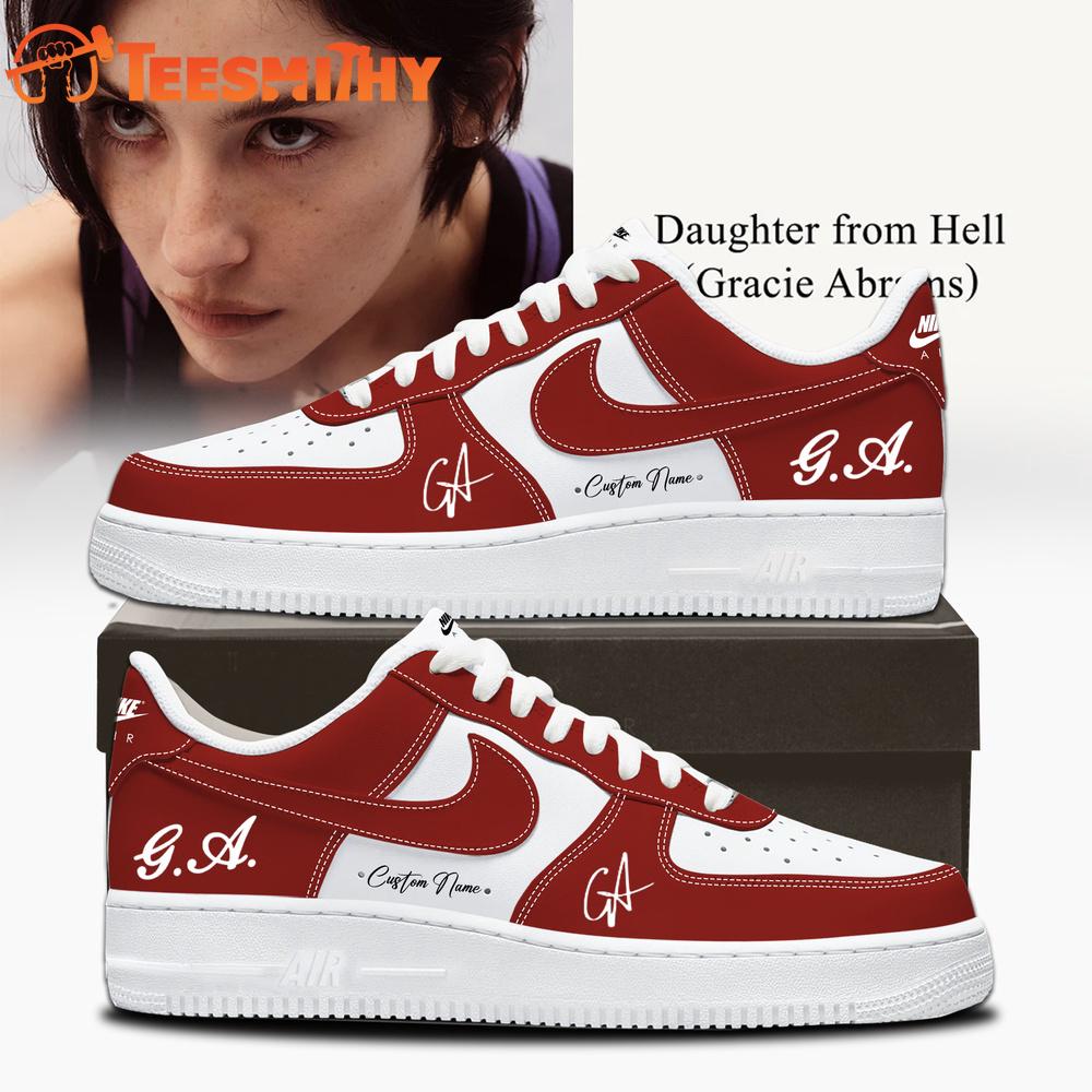Gracie Abrams Daughter from Hell Signed Red Air Force 1 Shoes