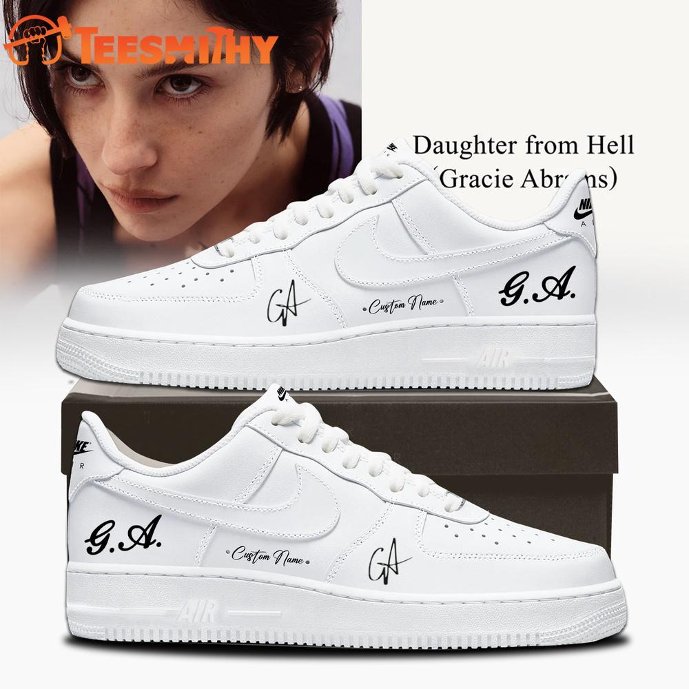 Gracie Abrams Daughter from Hell Signed White Air Force 1 Shoes