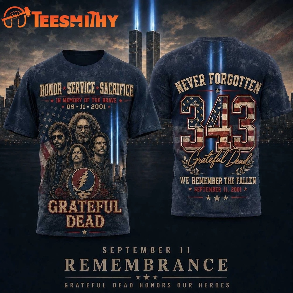 Grateful Dead 911 Tribute Twin Towers 343 Memorial 3D Shirt