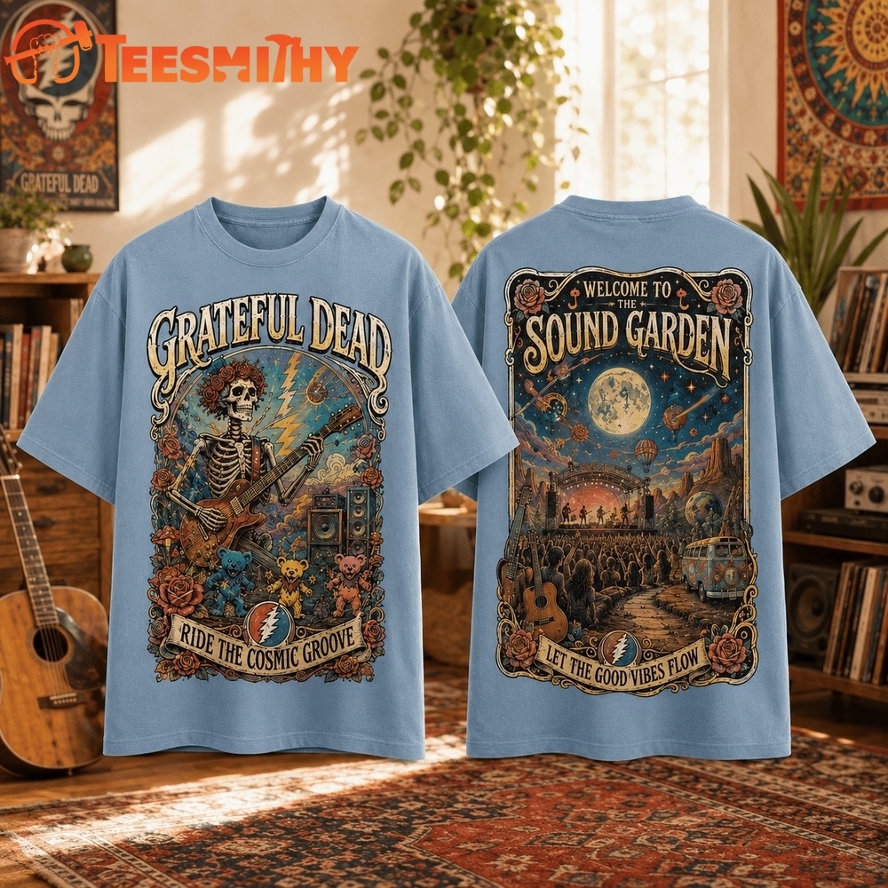 Grateful Dead Ride The Cosmic Groove Welcome To The Sound Garden 3D Shirt