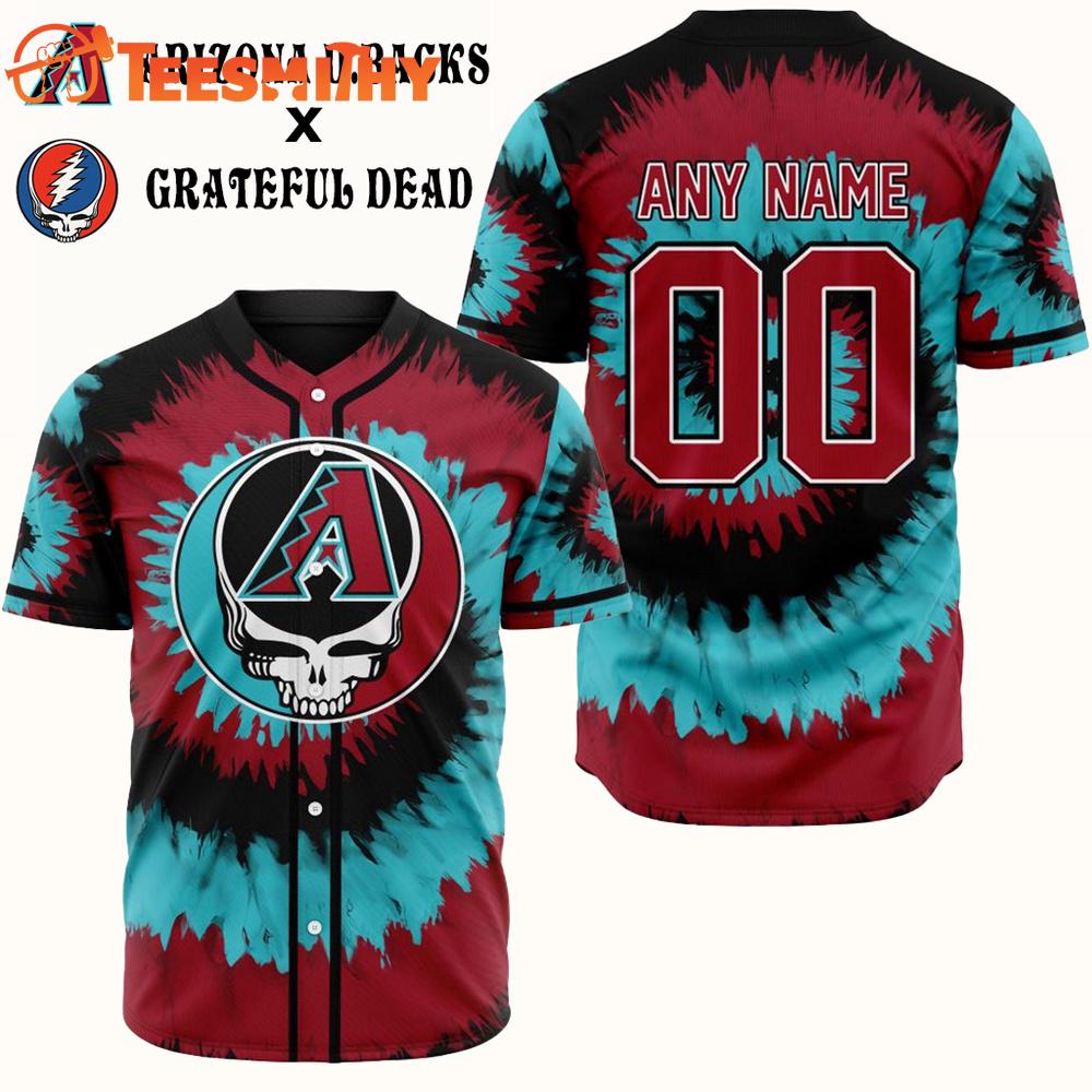 Grateful Dead x Arizona Diamondbacks Custom Baseball Jersey