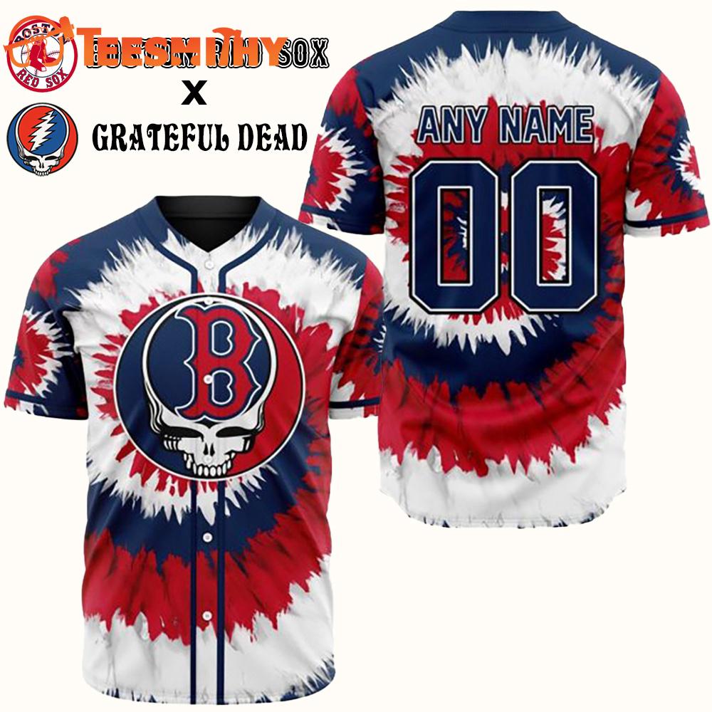 Grateful Dead x Boston Red Sox Custom Baseball Jersey