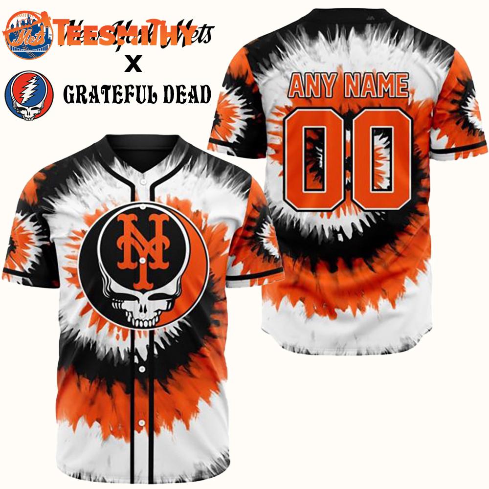 Grateful Dead x New York Mets Custom Baseball Jersey