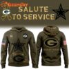 Green Bay Packers 2025 NFL Salute to Service Marines 250 Limited Edition Hoodie