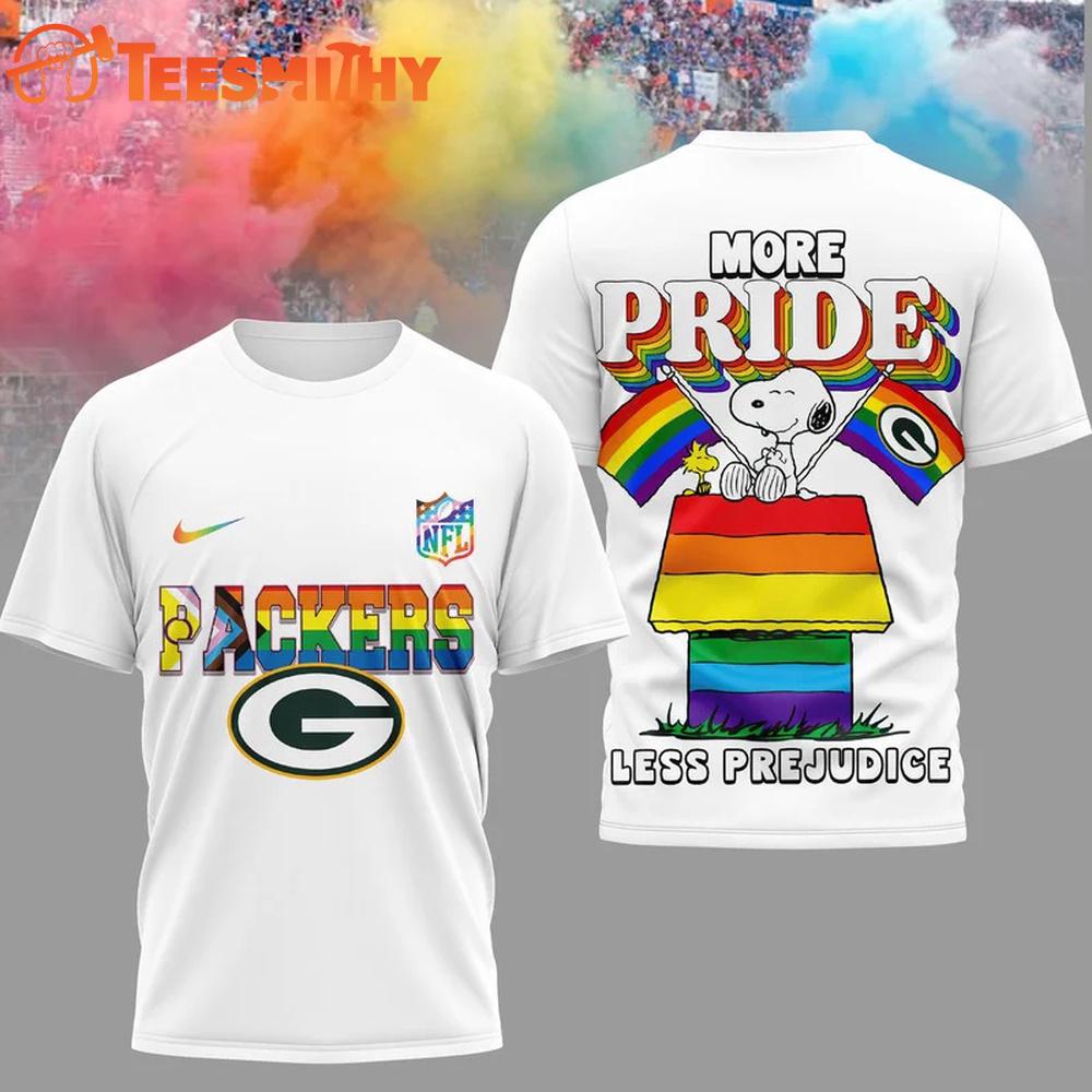 Green Bay Packers 2026 NFL Snoopy Pride Month 3D T-Shirt