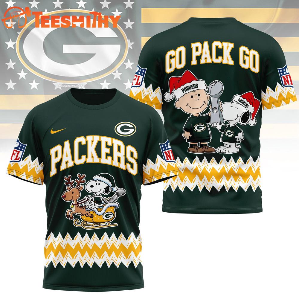 Green Bay Packers 2026 NFL Snoopy Super Bowl Holiday Limited 3D Shirt