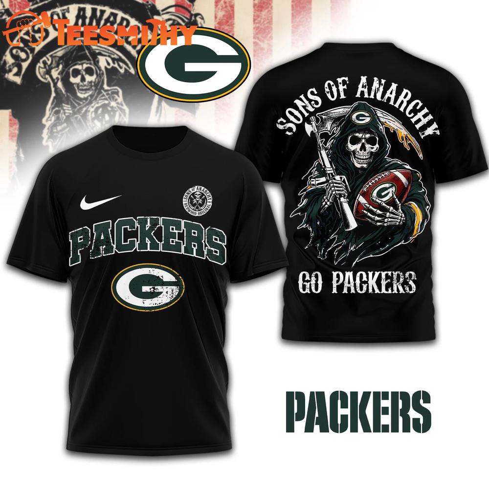 Green Bay Packers 2026 NFL Sons of Anarchy 3D T Shirt