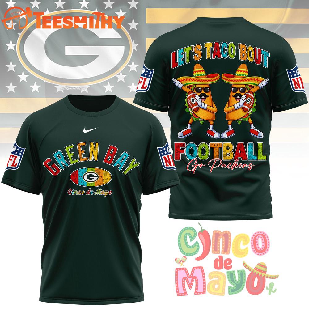 Green Bay Packers 2026 NFL Taco Cinco de Mayo New Design 3D Shirt