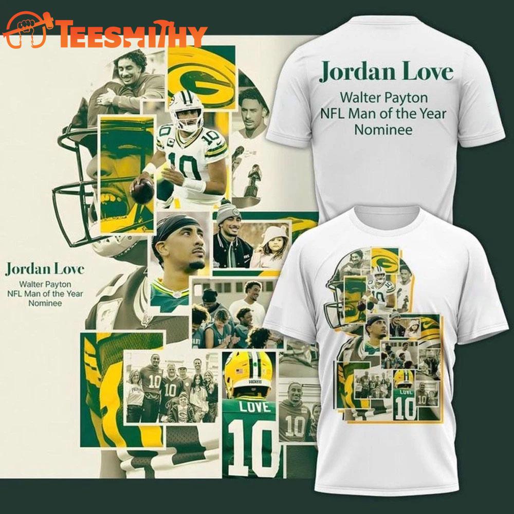 Green Bay Packers Jordan Love Walter Payton NFL Man Of The Year 2025 Limited 3D Shirt