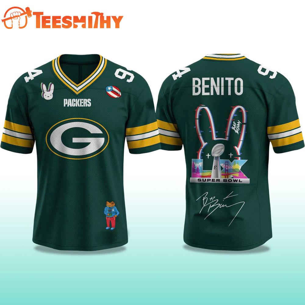 Green Bay Packers NFL Bad Bunny 2026 Super Bowl LX Football Jersey