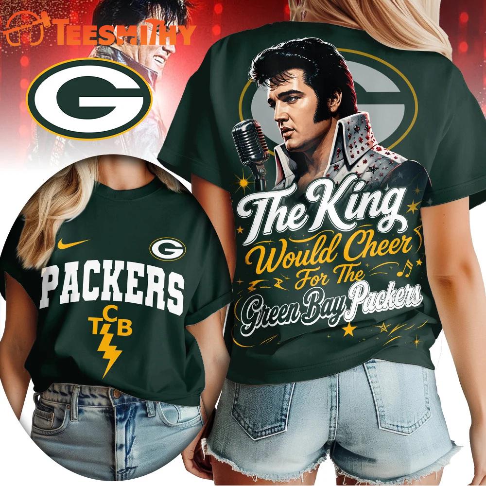 Green Bay Packers NFL Elvis Presley The King All Over Print Shirt