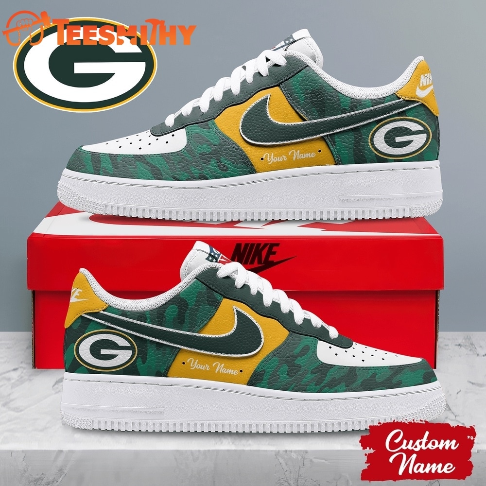 Green Bay Packers NFL End Zone Energy Air Force 1 Sneaker Shoes