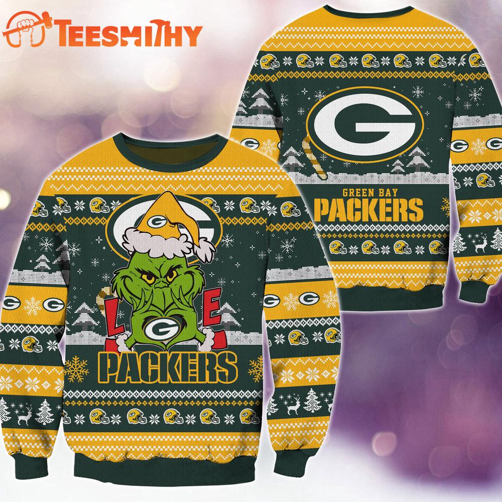 Green Bay Packers NFL Grinch Football Limited Ugly Christmas Sweater Green Bay Packers NFL Grinch Football Limited Ugly Christmas Sweater