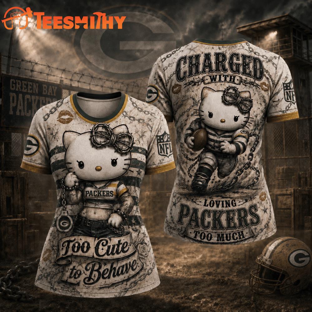 Green Bay Packers NFL Hello Kitty Rebellion Unisex 3D Shirt