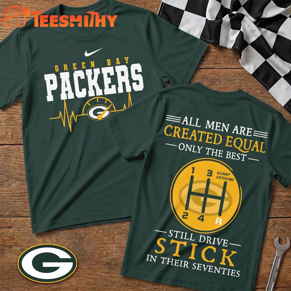 Green Bay Packers NFL Highspeed Heartbeat All Over Printed T Shirt