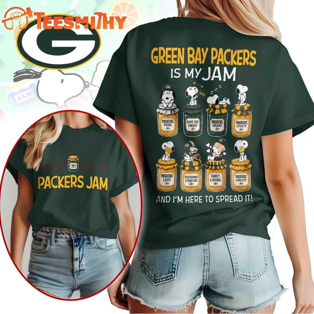 Green Bay Packers NFL Jam Snoopy Peanuts Football Fan 3D Shirt
