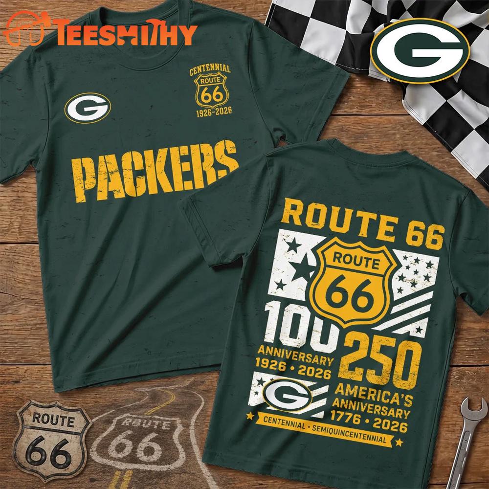 Green Bay Packers NFL Route 66 Centennial Limited 3D T Shirt